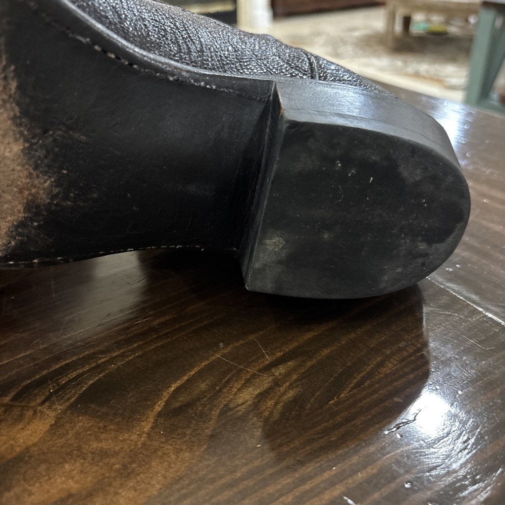 Lucchese 1883 Black Cherry Ostrich Leg Western Cowboy Boots Men 10.5 2E Wide - Picture 9 of 14